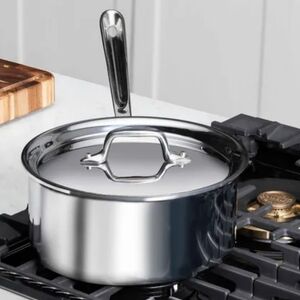 All-Clad D3 Stainless Steel 3-Quart Covered Saucepan